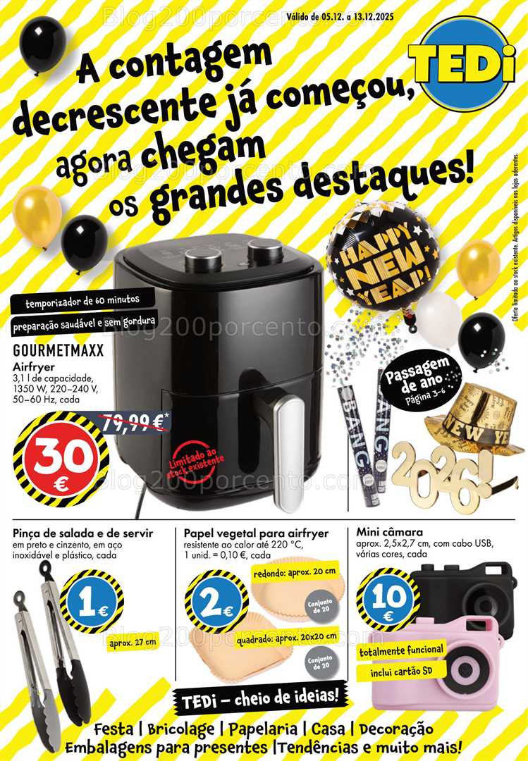 Antevisão Folheto TEDI Promoções de 5 a 13 dezembro