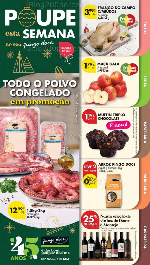 Antevisão Folheto PINGO DOCE Lojas Pequenas Promoções de 2 a 8 dezembro