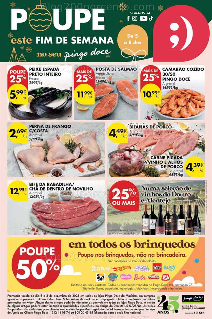 Antevisão Folheto PINGO DOCE Madeira Promoções Fim de Semana - 5 a 8 dezembro
