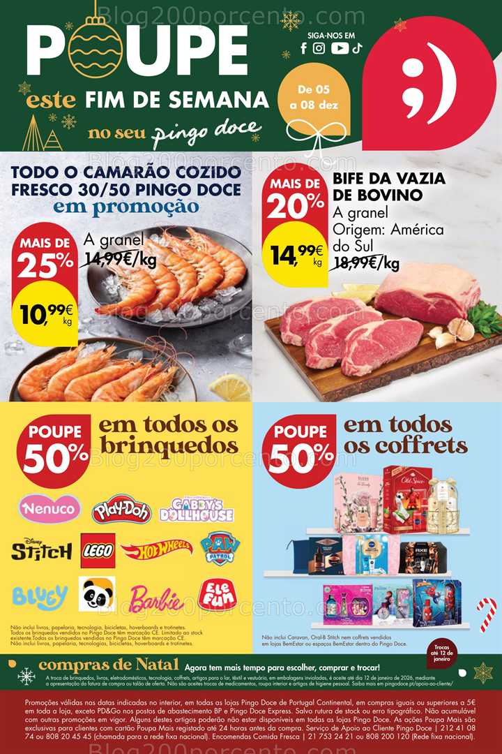 Antevisão Folheto PINGO DOCE Promoções Fim de Semana - 5 a 8 dezembro