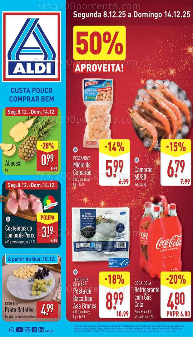 Antevisão Folheto ALDI Promoções de 8 a 14 dezembro