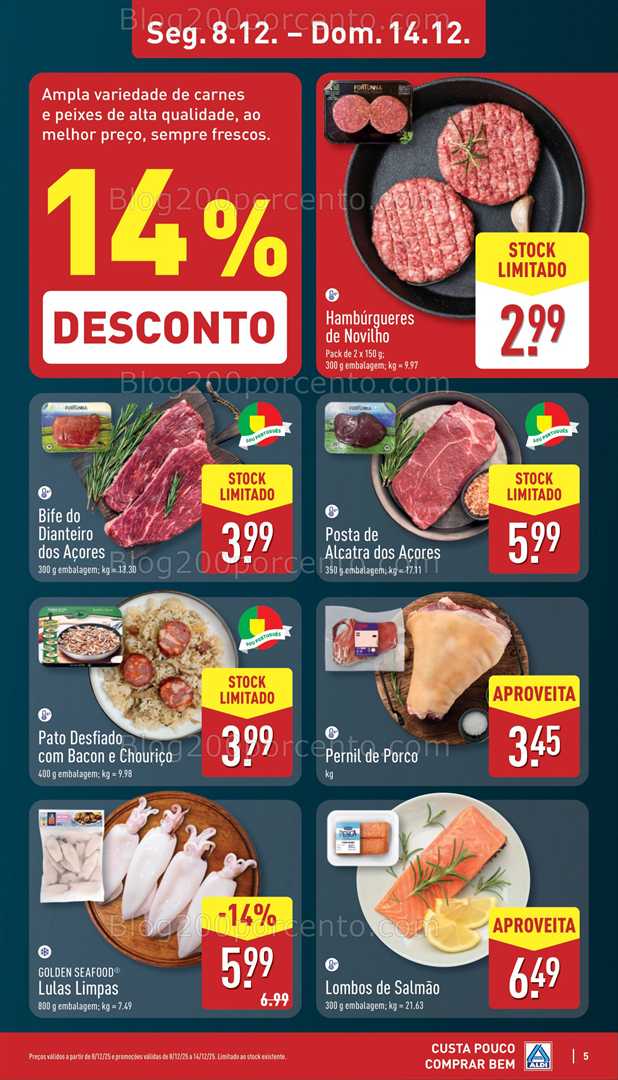 Antevisão Folheto ALDI Promoções de 8 a 14 dezembro