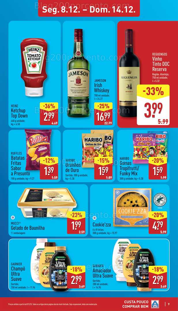 Antevisão Folheto ALDI Promoções de 8 a 14 dezembro