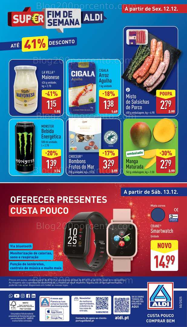 Antevisão Folheto ALDI Promoções de 8 a 14 dezembro