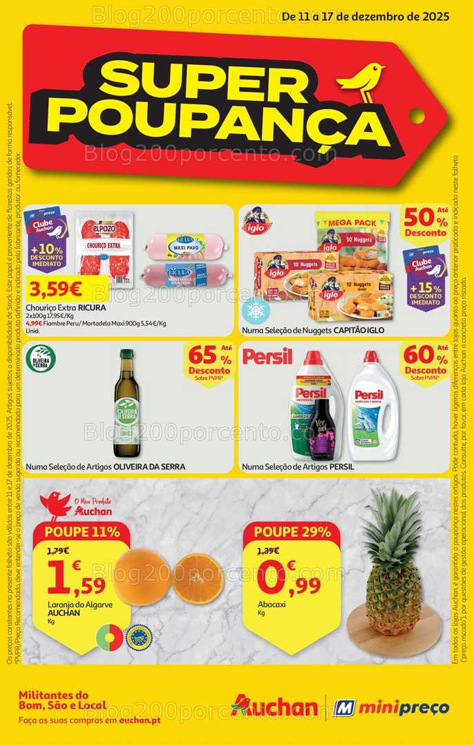 Antevisão Folheto MINIPREÇO - AUCHAN Promoções de 11 a 17 dezembro