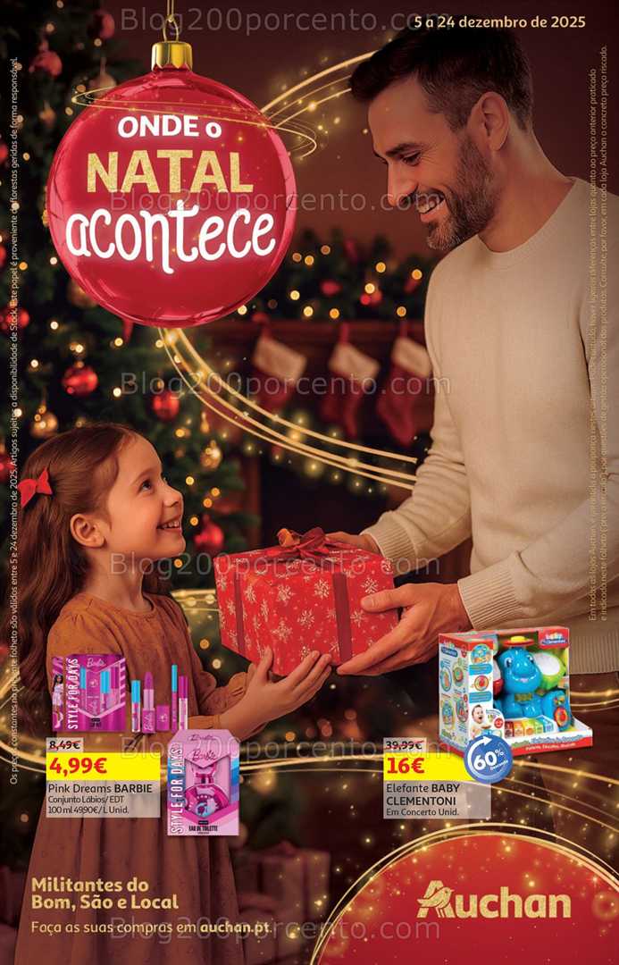 Antevisão Folheto AUCHAN Natal Promoções de 5 a 24 dezembro