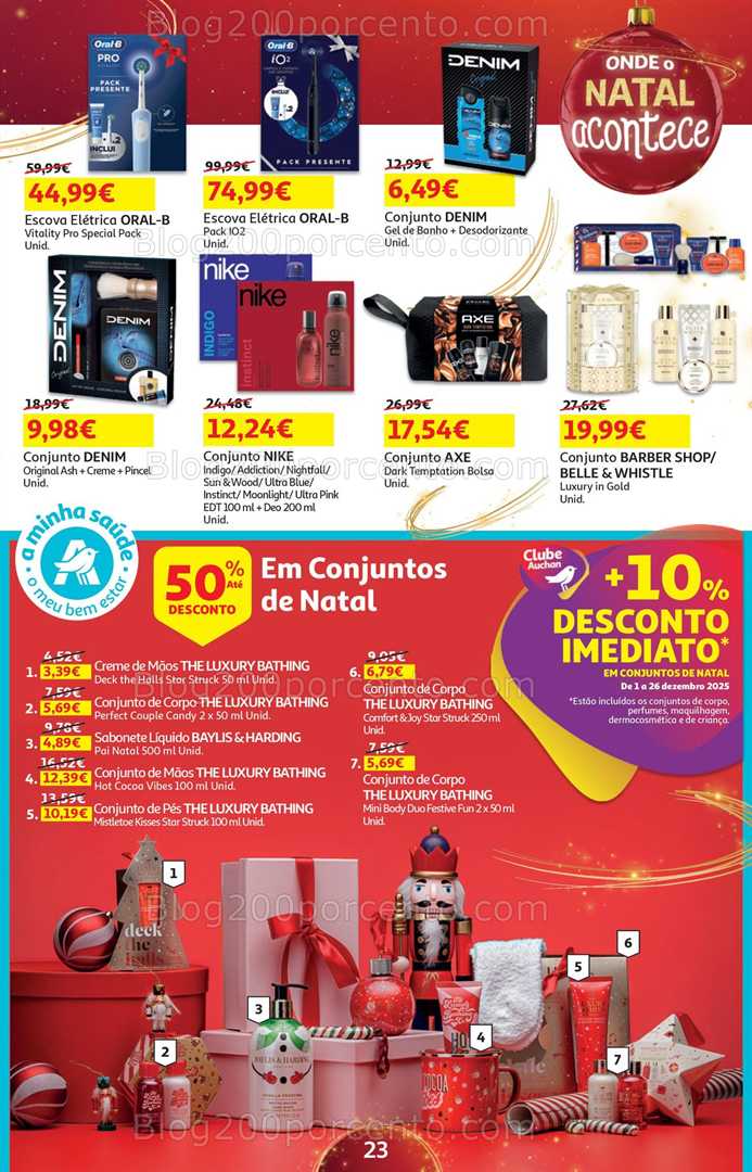 Antevisão Folheto AUCHAN Natal Promoções de 5 a 24 dezembro