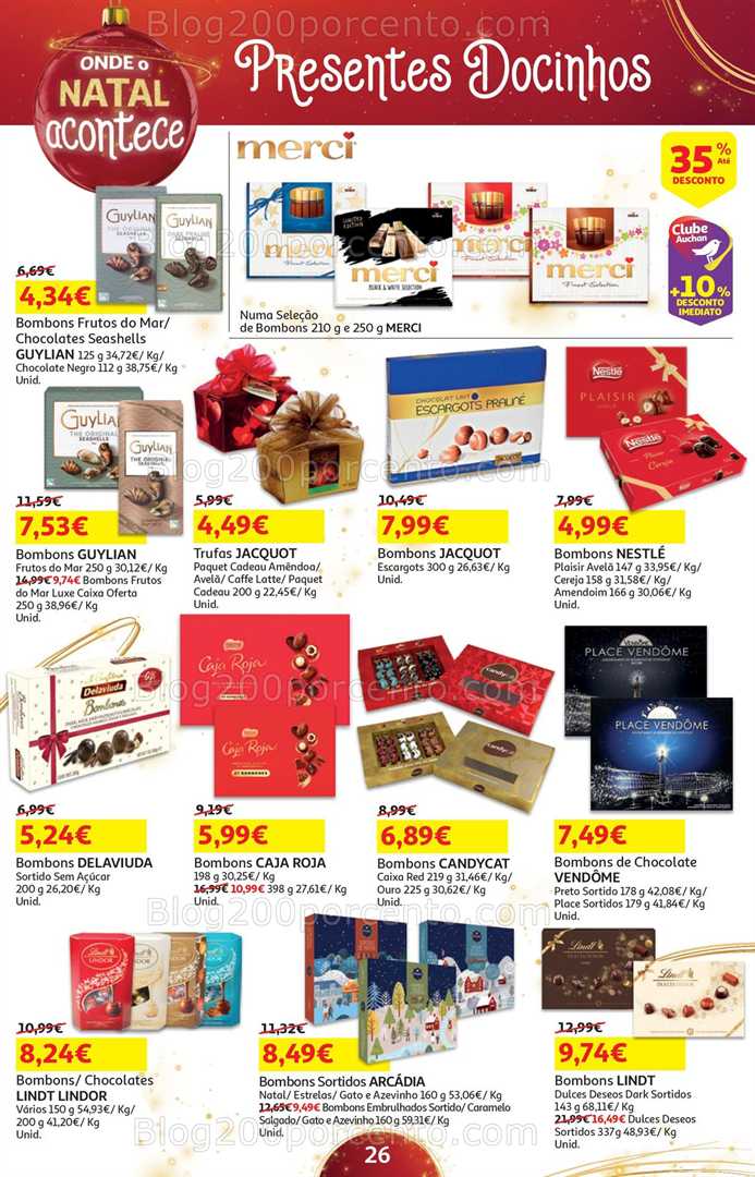 Antevisão Folheto AUCHAN Natal Promoções de 5 a 24 dezembro