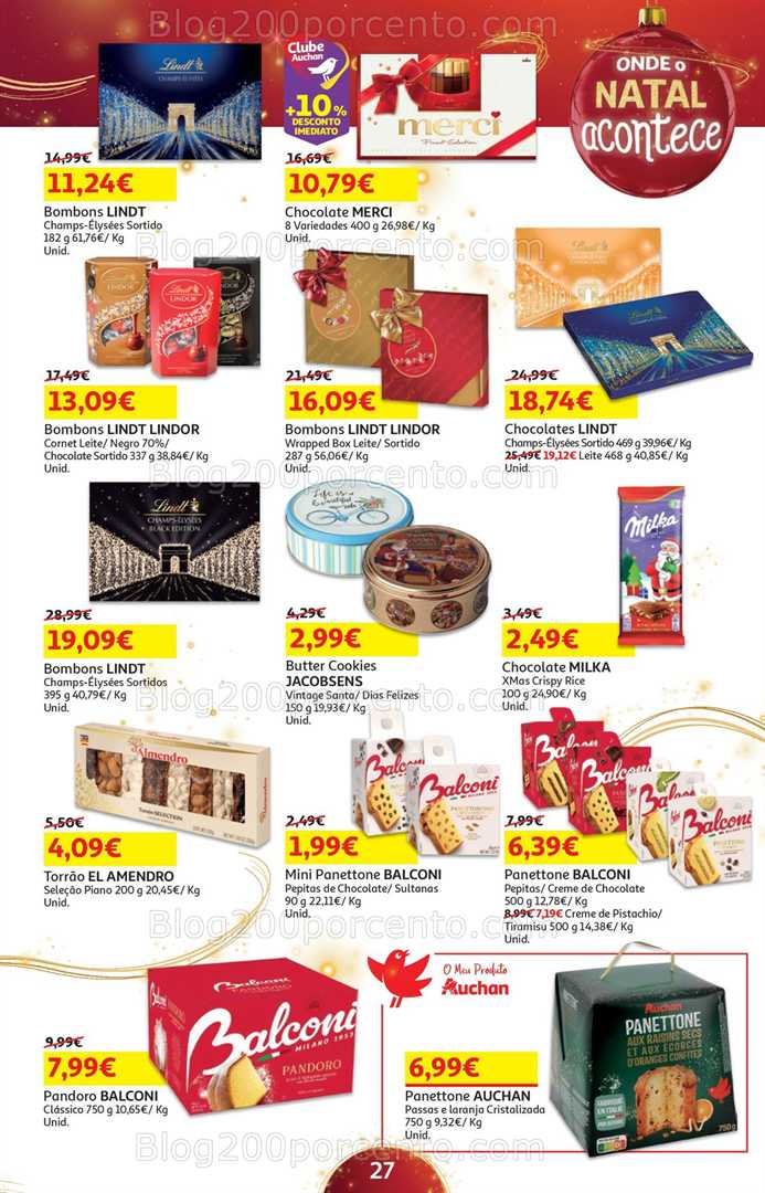 Antevisão Folheto AUCHAN Natal Promoções de 5 a 24 dezembro