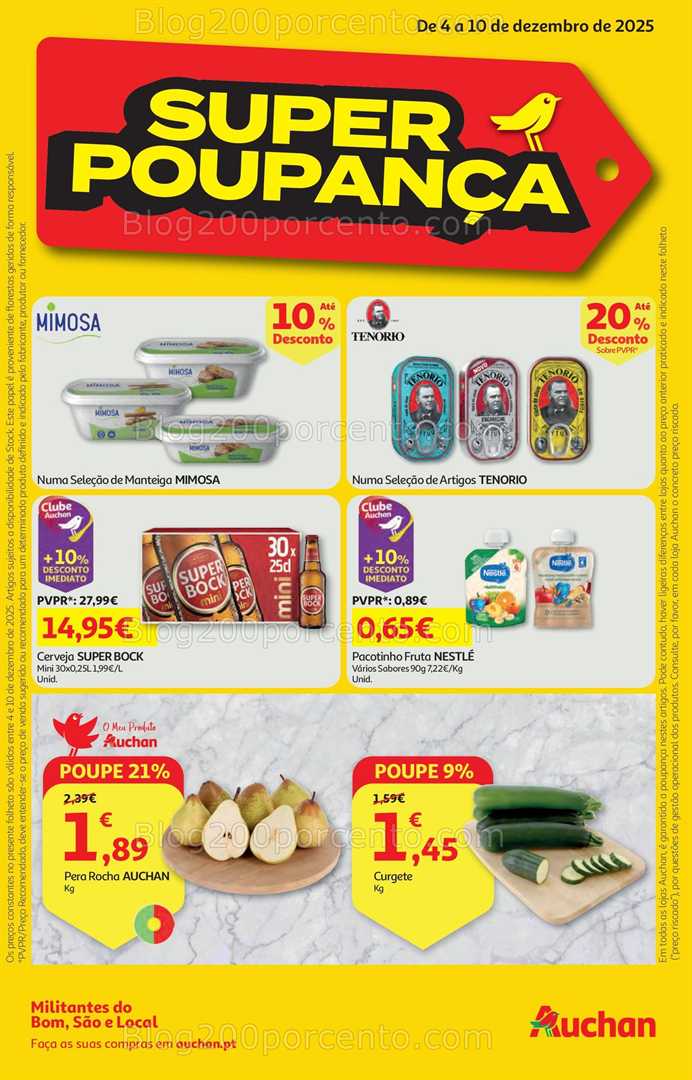 Antevisão Folheto AUCHAN Super Promoções Promoções de 4 a 10 dezembro