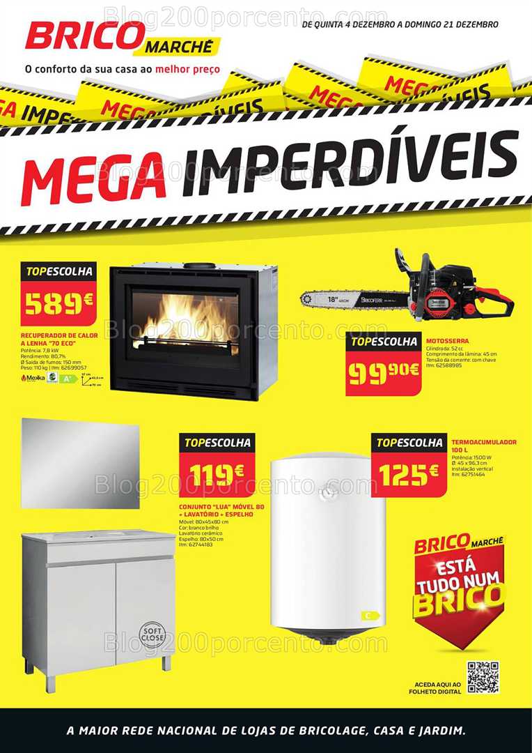 Antevisão Folheto BRICOMARCHÉ Mega Imperdíveis Promoções de 4 a 21 dezembro