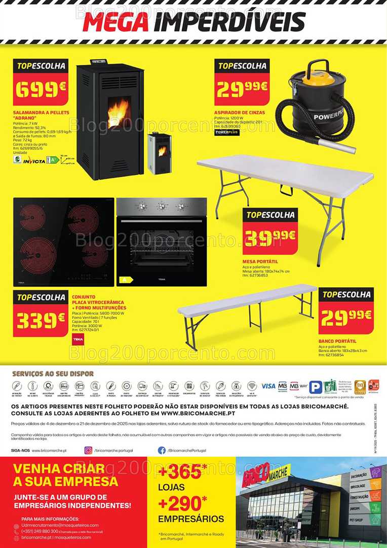 Antevisão Folheto BRICOMARCHÉ Mega Imperdíveis Promoções de 4 a 21 dezembro