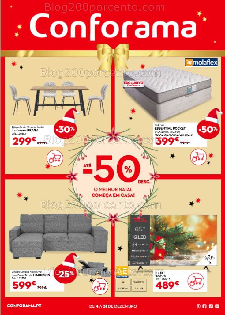 Antevisão Folheto CONFORAMA Natal Promoções Promoções de 4 a 31 dezembro