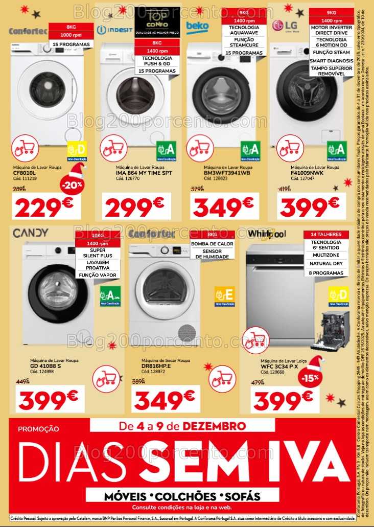 Antevisão Folheto CONFORAMA Natal Promoções Promoções de 4 a 31 dezembro