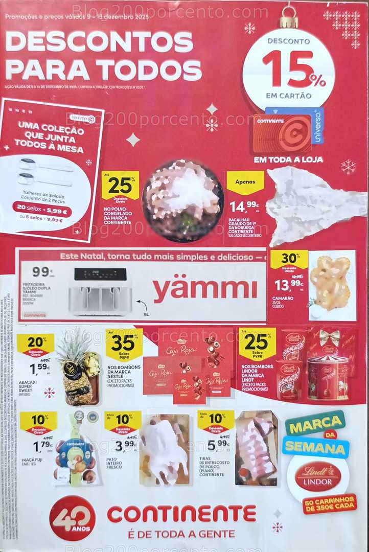 Antevisão Folheto CONTINENTE Promoções de 9 a 15 dezembro