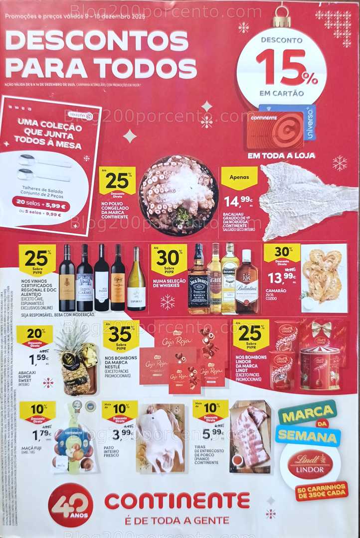 Antevisão Folheto CONTINENTE Promoções de 9 a 15 dezembro