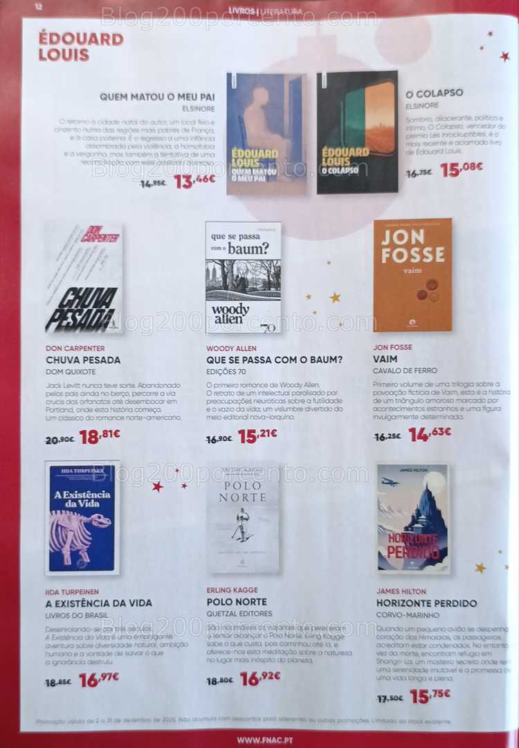 Antevisão Folheto FNAC Natal Livros e Entretenimento Promoções até 31 dezembro