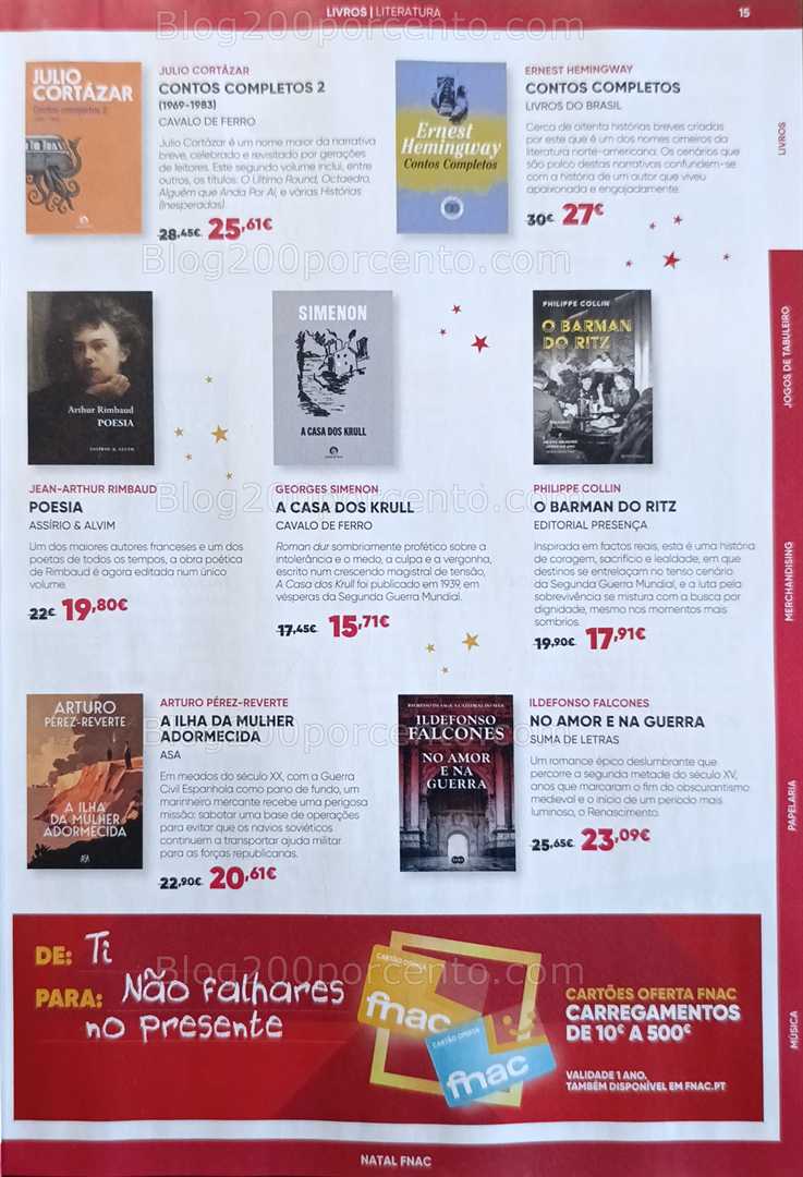 Antevisão Folheto FNAC Natal Livros e Entretenimento Promoções até 31 dezembro