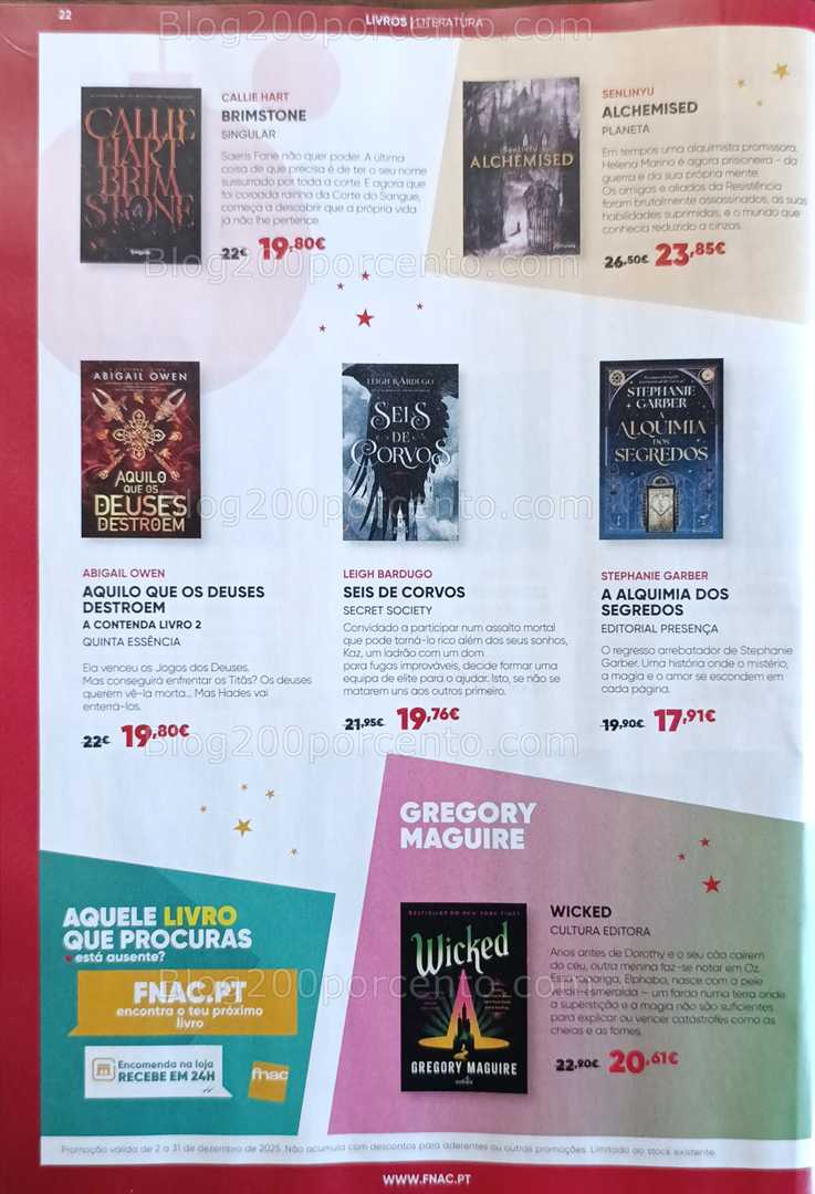 Antevisão Folheto FNAC Natal Livros e Entretenimento Promoções até 31 dezembro