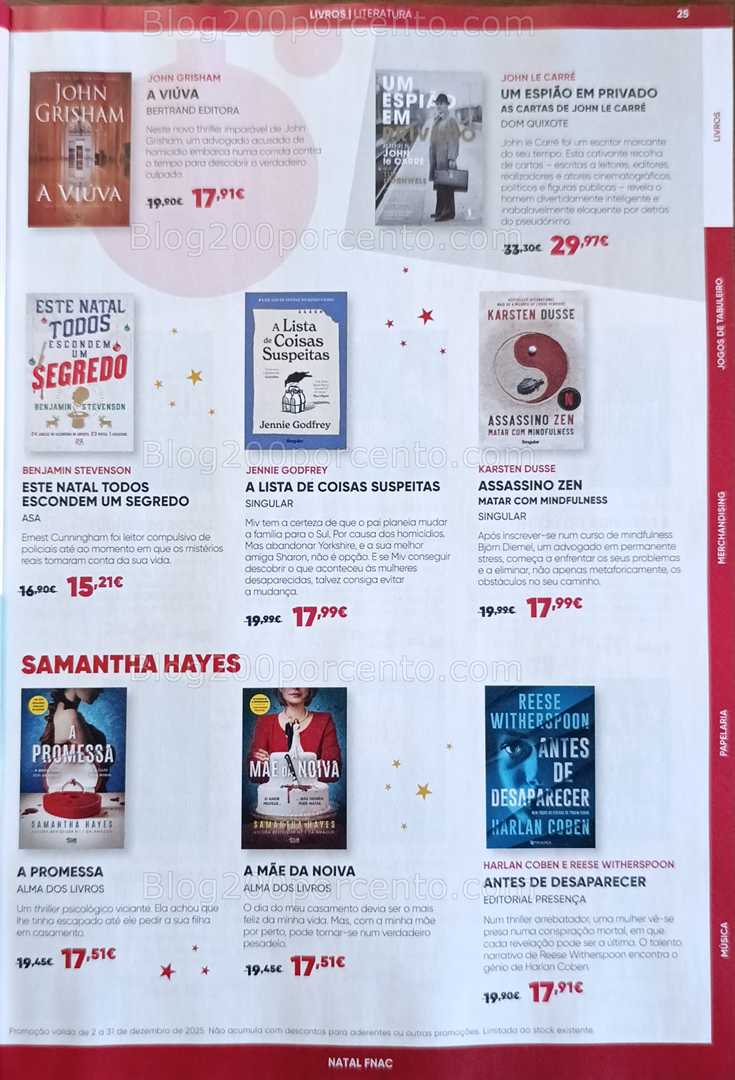Antevisão Folheto FNAC Natal Livros e Entretenimento Promoções até 31 dezembro