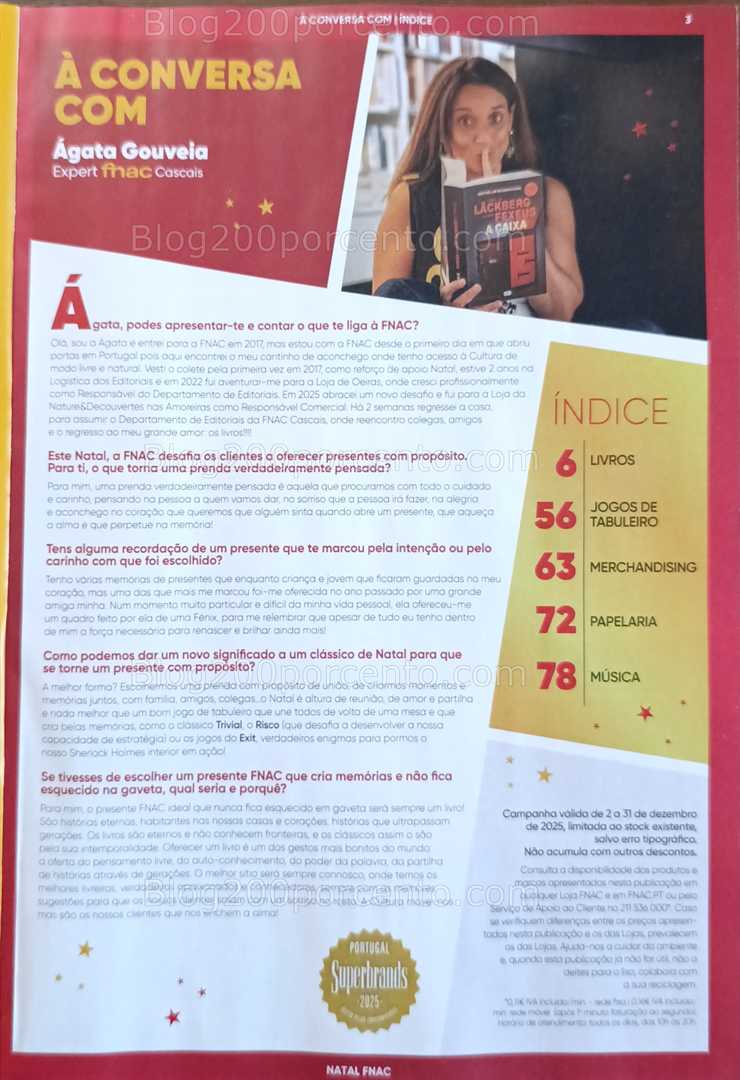 Antevisão Folheto FNAC Natal Livros e Entretenimento Promoções até 31 dezembro