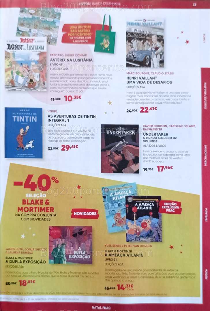 Antevisão Folheto FNAC Natal Livros e Entretenimento Promoções até 31 dezembro