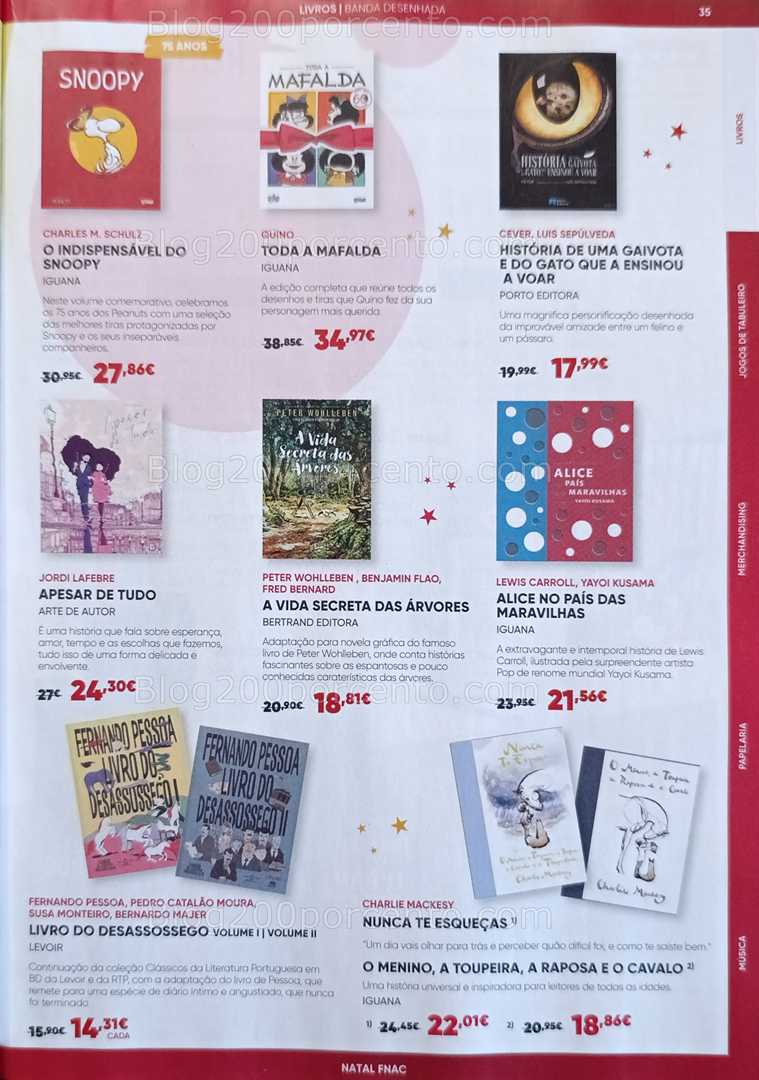Antevisão Folheto FNAC Natal Livros e Entretenimento Promoções até 31 dezembro