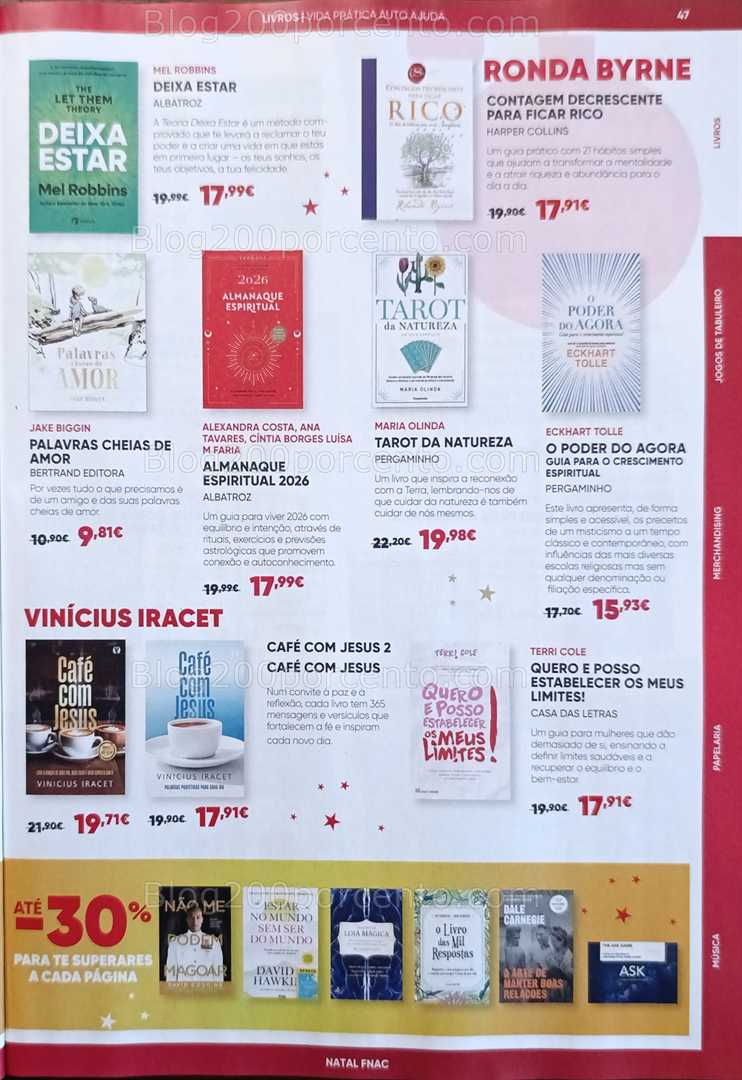 Antevisão Folheto FNAC Natal Livros e Entretenimento Promoções até 31 dezembro