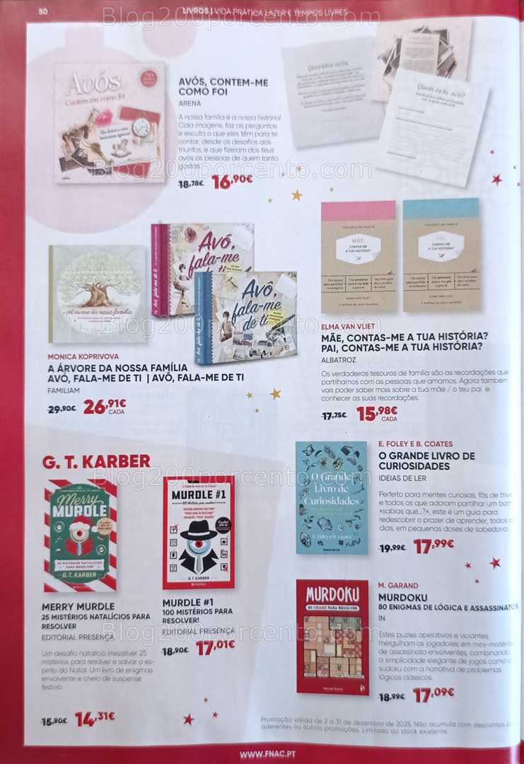 Antevisão Folheto FNAC Natal Livros e Entretenimento Promoções até 31 dezembro