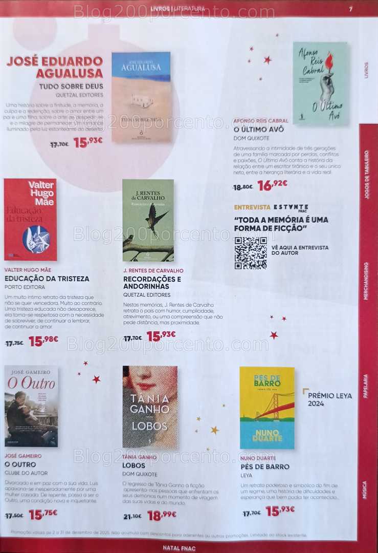 Antevisão Folheto FNAC Natal Livros e Entretenimento Promoções até 31 dezembro