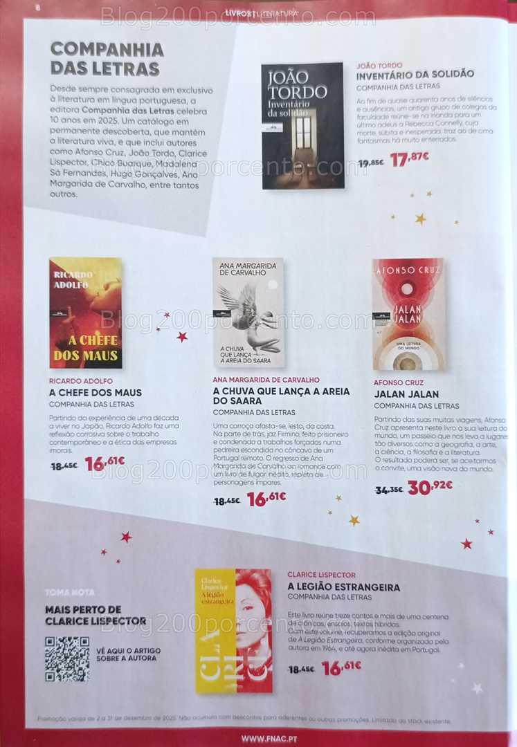 Antevisão Folheto FNAC Natal Livros e Entretenimento Promoções até 31 dezembro