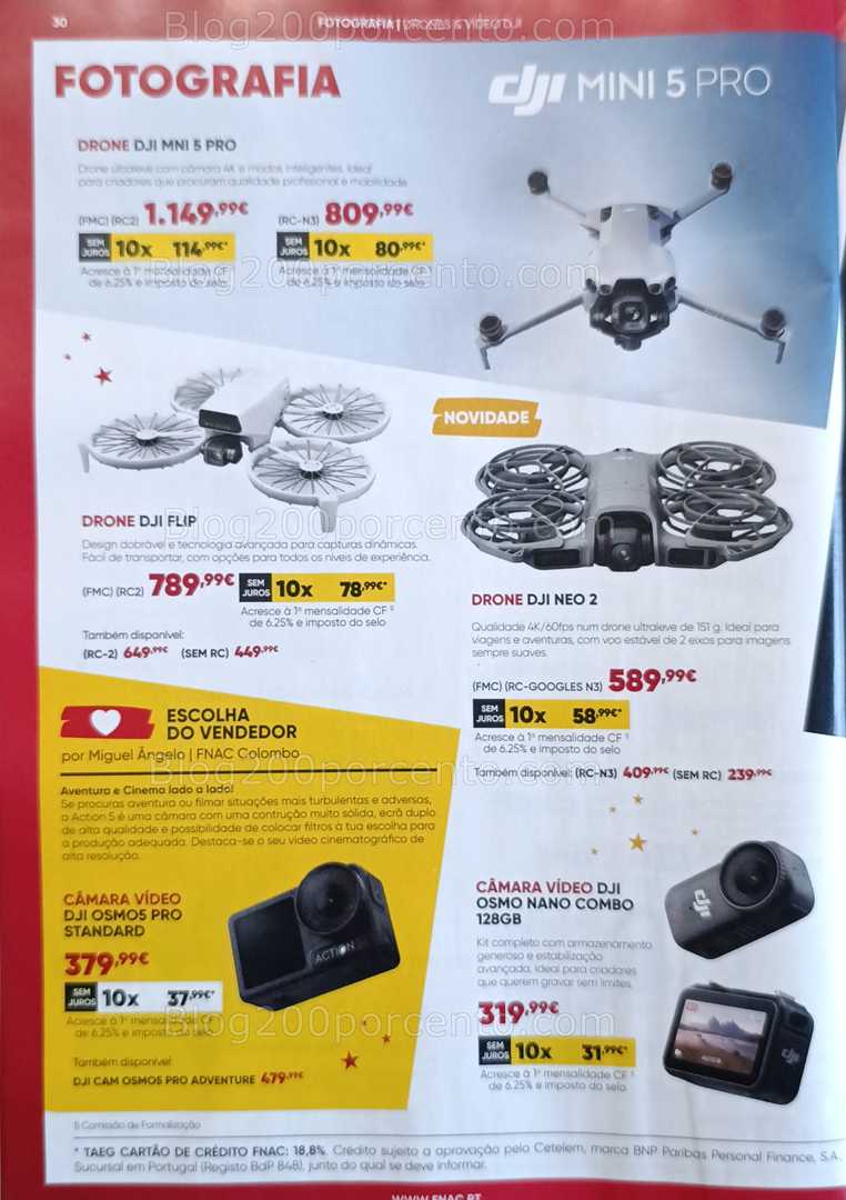 Antevisão Folheto FNAC Natal Tecnologia e Gaming Promoções até 31 dezembro