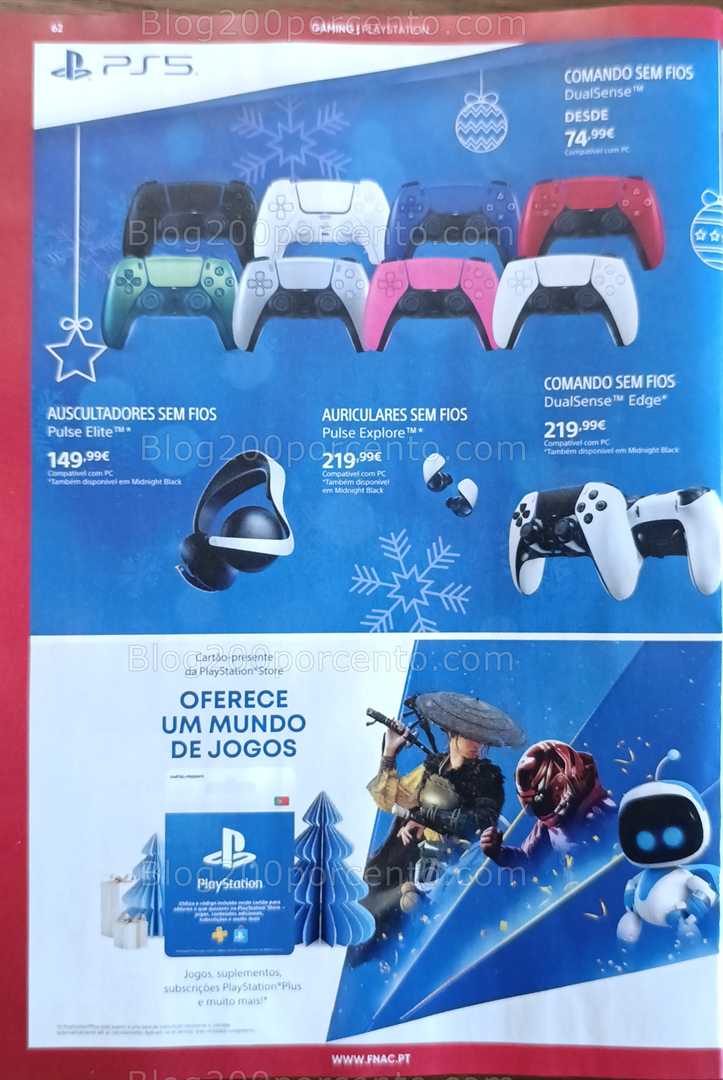 Antevisão Folheto FNAC Natal Tecnologia e Gaming Promoções até 31 dezembro