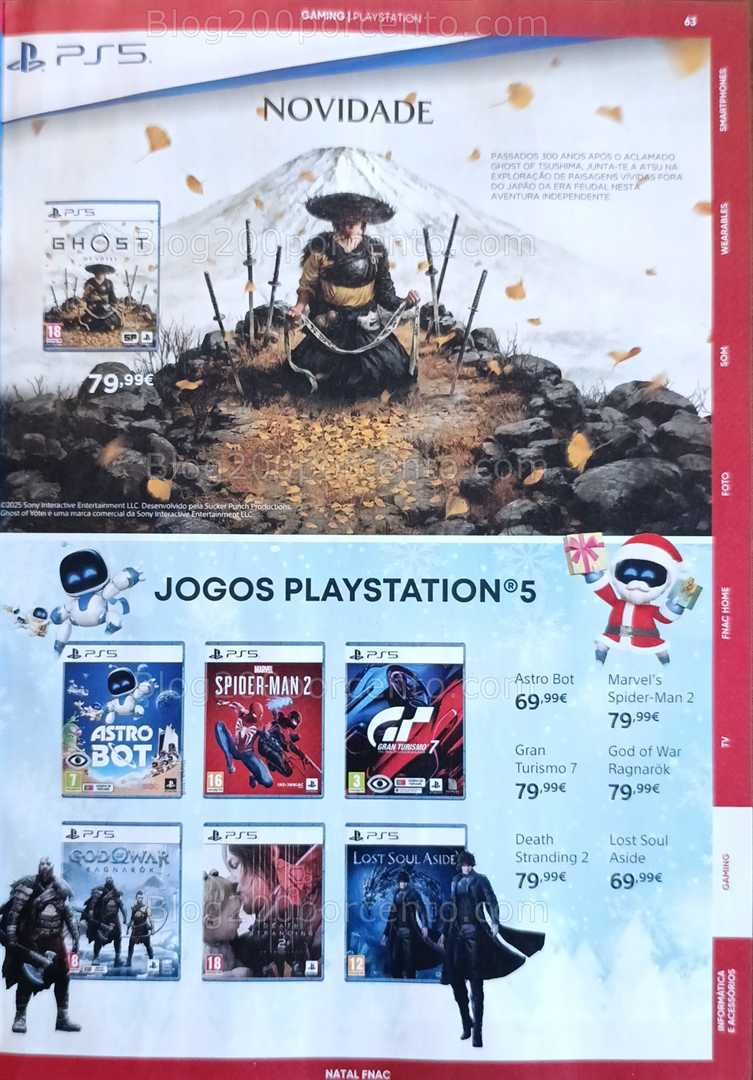 Antevisão Folheto FNAC Natal Tecnologia e Gaming Promoções até 31 dezembro