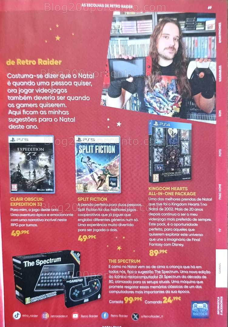 Antevisão Folheto FNAC Natal Tecnologia e Gaming Promoções até 31 dezembro