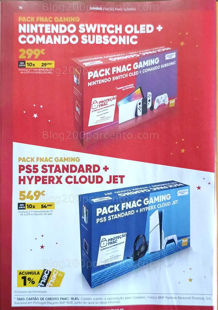 Antevisão Folheto FNAC Natal Tecnologia e Gaming Promoções até 31 dezembro