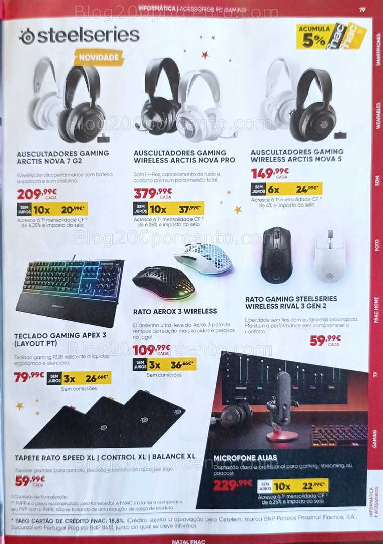 Antevisão Folheto FNAC Natal Tecnologia e Gaming Promoções até 31 dezembro