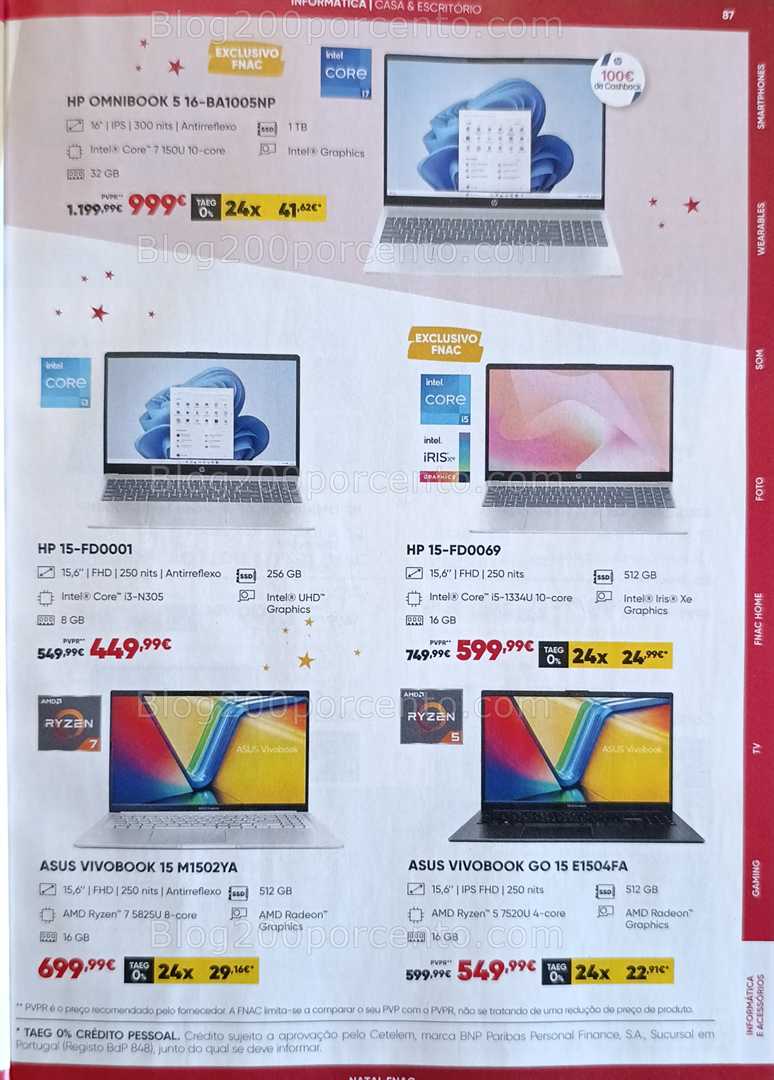 Antevisão Folheto FNAC Natal Tecnologia e Gaming Promoções até 31 dezembro