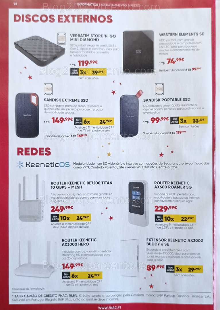Antevisão Folheto FNAC Natal Tecnologia e Gaming Promoções até 31 dezembro