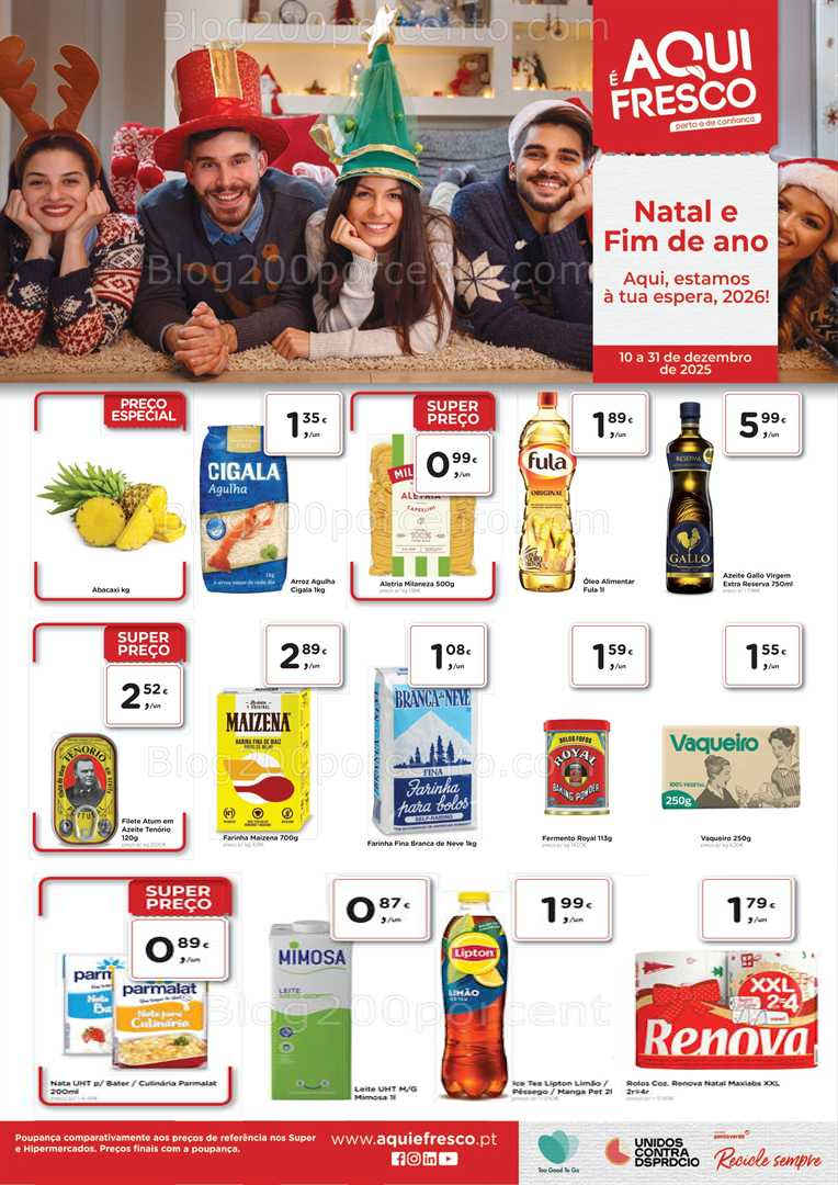 Antevisão Folheto AQUI É FRESCO Natal e Ano Novo Promoções 10 a 31 dezembro
