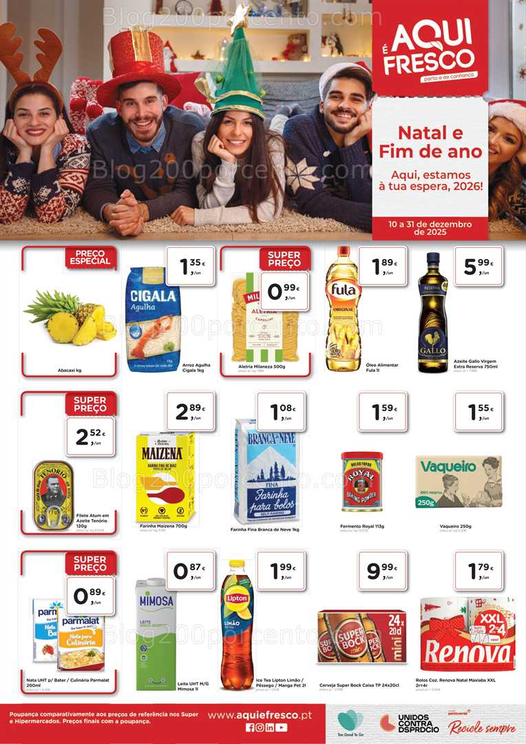 Antevisão Folheto AQUI É FRESCO Natal e Ano Novo Promoções 10 a 31 dezembro