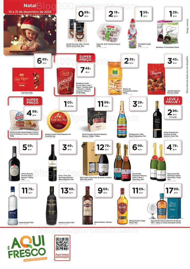 Antevisão Folheto AQUI É FRESCO Natal e Ano Novo Promoções 10 a 31 dezembro