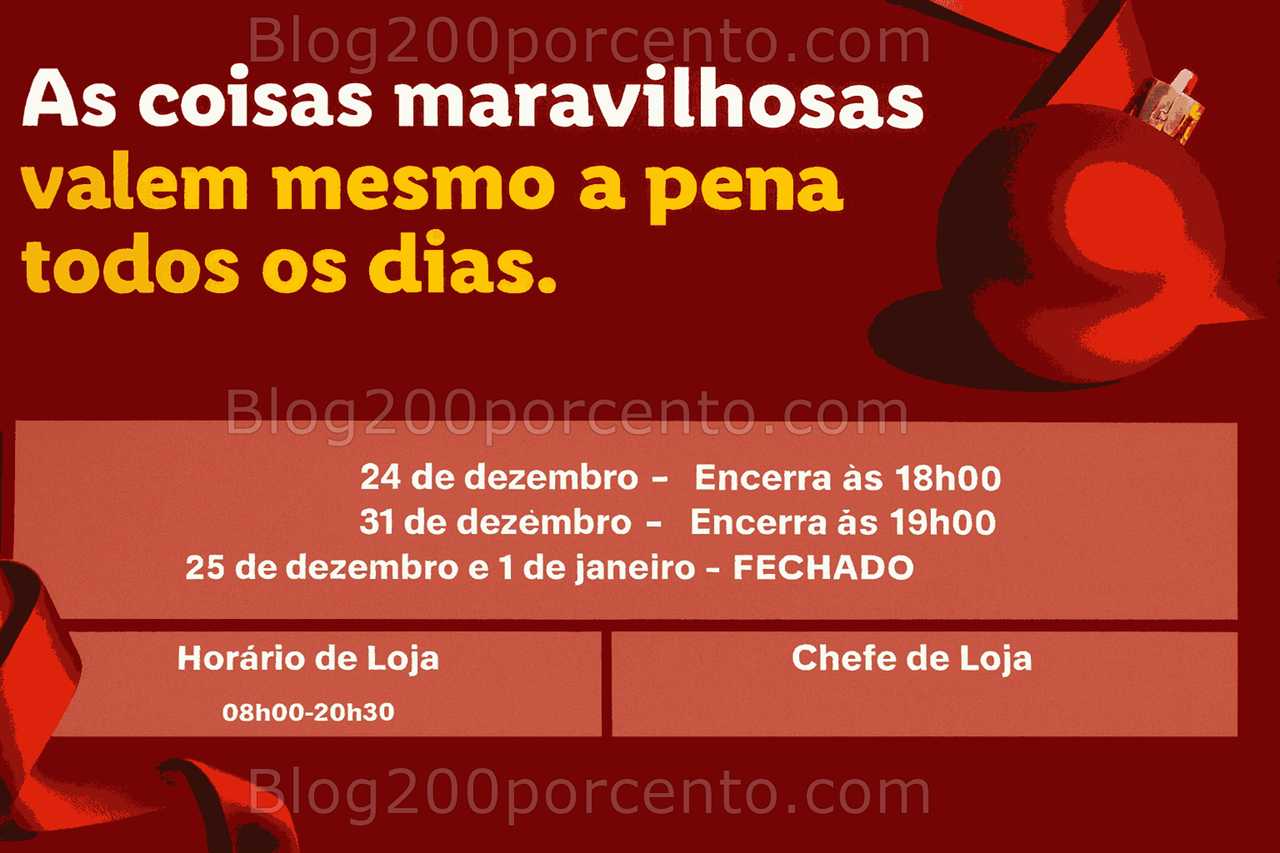 Alerta - Aqui está o horário de Natal e Ano Novo do LIDL