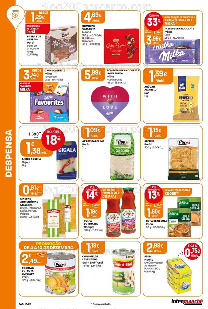 Antevisão Folheto INTERMARCHÉ Contact Promoções de 4 a 10 dezembro