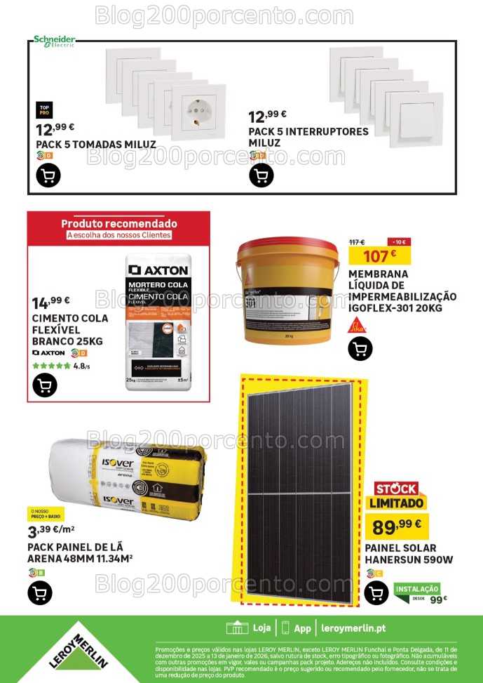 Antevisão Folheto LEROY MERLIN Promoções de 11 dezembro a 13 janeiro