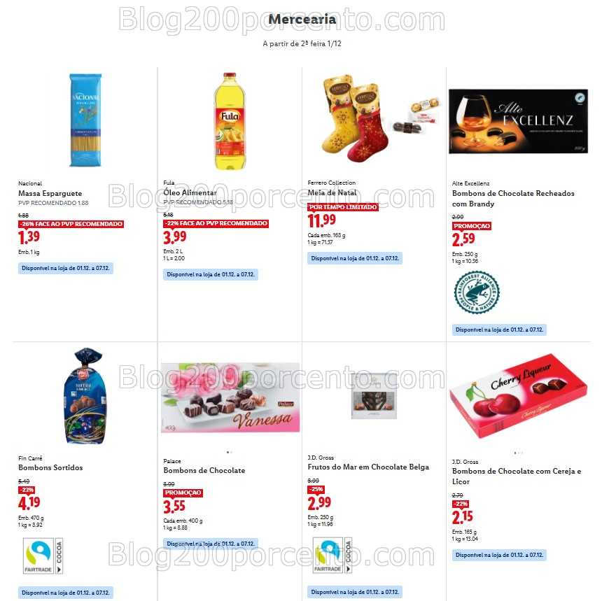 Antevisão Folheto LIDL Promoções de 1 a 7 dezembro
