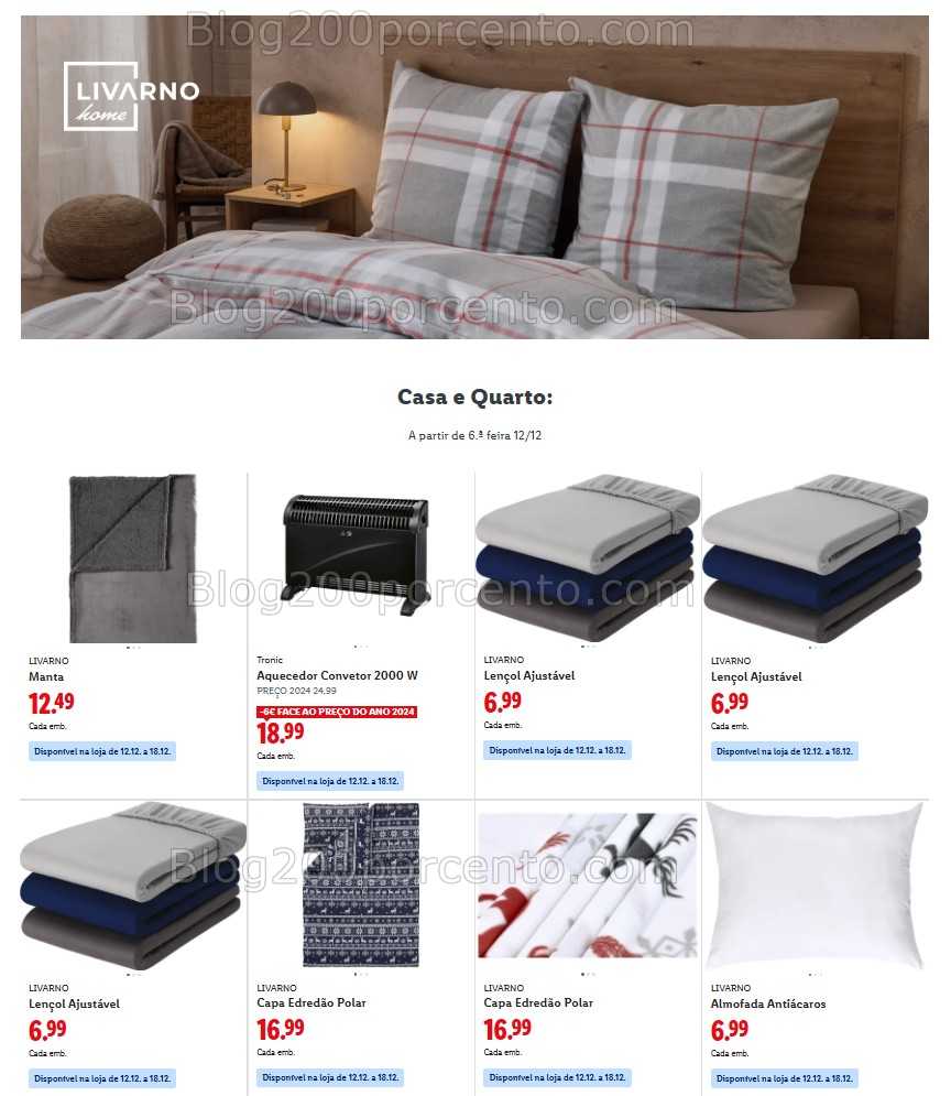 Antevisão Folheto LIDL Bazar Promoções de 8 a 18 dezembro