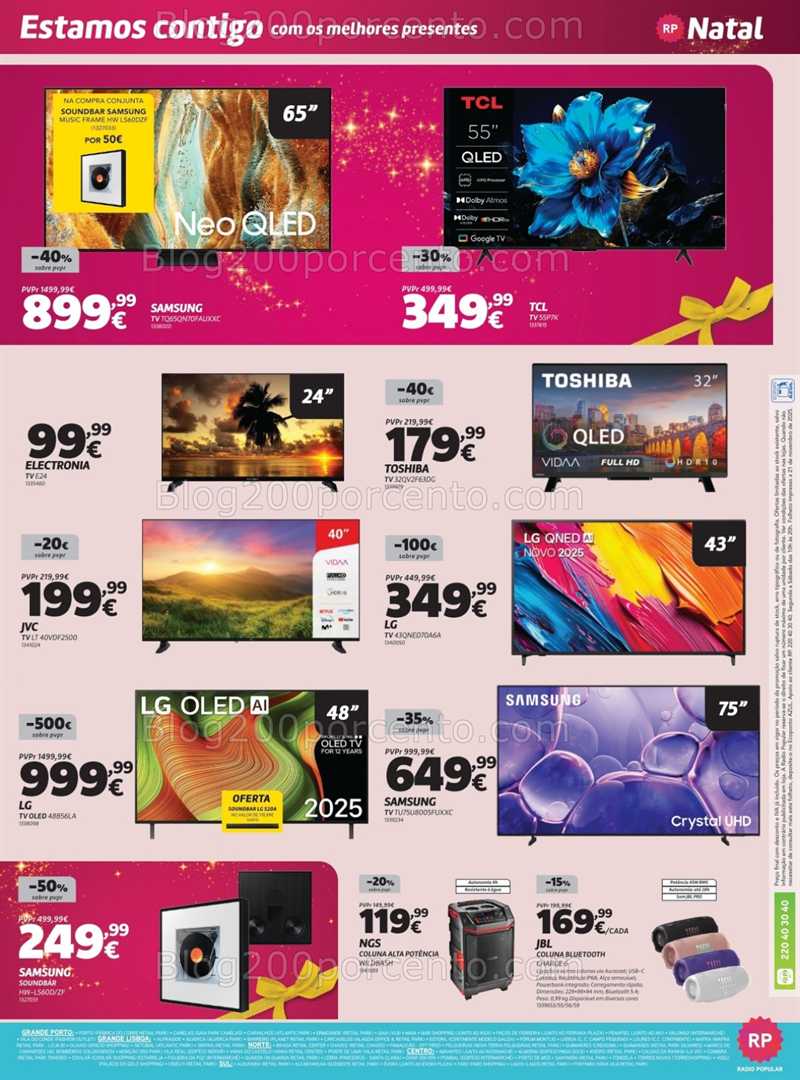 Antevisão Folheto RADIO POPULAR Natal Promoções de 2 a 15 dezembro