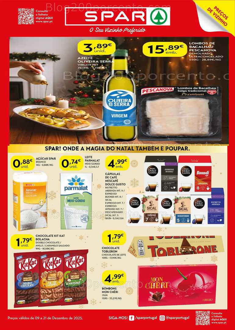 Antevisão Folheto SPAR Promoções de 9 a 21 dezembro