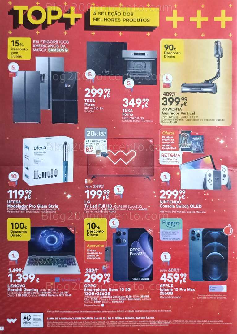 Antevisão Folheto WORTEN Promoções até 8 dezembro